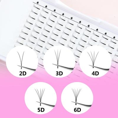 China Long Natural Faux Mink Eyelashes Qingdao Premade 3D 4D 5D Rod Fans Volume Highlight Extensions long for sale