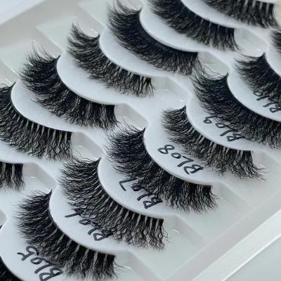 China Festind Long Natural Wavy Curly Vegan New Arrival Faux Mink Eyelashes 2021 Best Lashes for sale