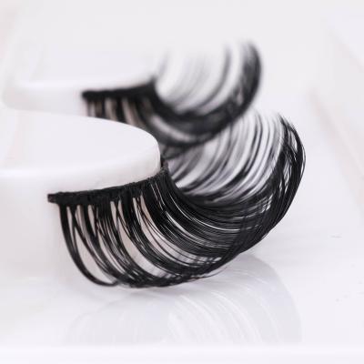 China Long natural russian striplashes winged 10mm mink faux mink full strip lashes russian strip lashes C d curl strip lashes for sale