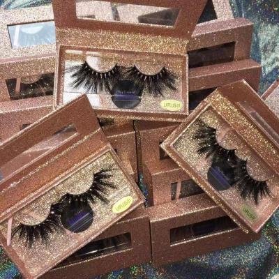 China Natural Wholesale Custom Packaging Eyelashes Own Brand 100% Real Mink Lashes 3D Mink Eyelashes Private Label for sale