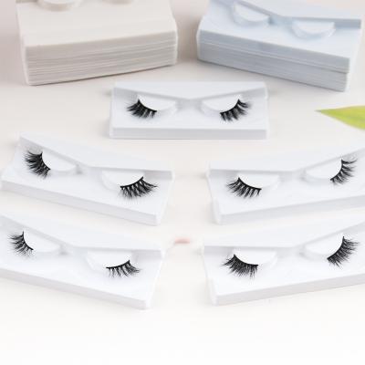 China Half Eyelashes 8-15mm Long Natural 3D Mink Corner Lashes With Custom Eyelash Packaging Half Eyelashes for sale