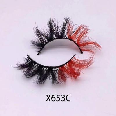 China Long Color Natural Eye Lashes Wholesale Colored Lick Strips Multi Color Lashes for sale