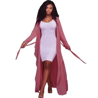 China 2022 autumn and winter anti-shrink models long-sleeved solid color cardigan chiffon jacket 4 colors 5 yards nightclub equipment for sale