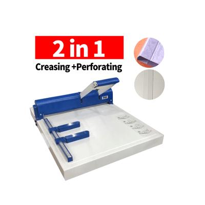 China Home Use 340MM A4 Paper Book Cover Creaser Machine Manual Creaser Creasing Punching Machine for sale