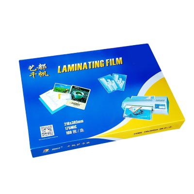 China A4 175mic water soluble laminating pouches laminating film pouch pouch a4 film laminating size for sale