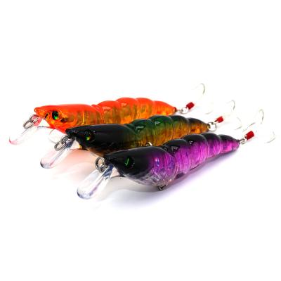 China ABS Hard Plastic Fishing Lures Wholesale 13g Hard 100mm Shrimp Lure Minnow Bait Wobblers Artificial Sea Bass Fishing M1013 for sale