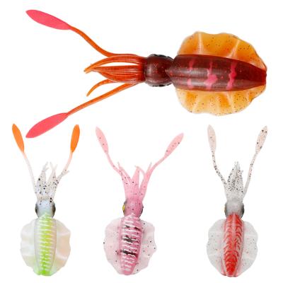 China New Design Silicone GASTORNI Colorful Luminous Squid Soft Bait Tuna Fishing Lure Bait Soft Lure Artificial Fishing Lures for sale