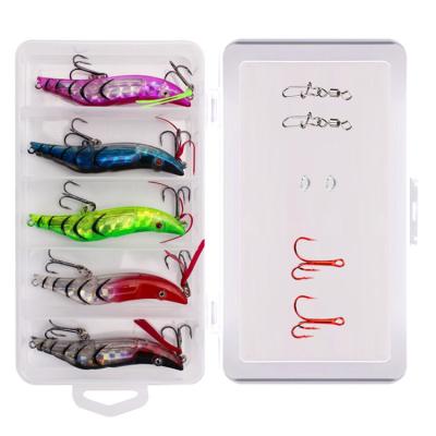 China ABS Plastic+Lead GASTORNI Lure Kits 80mm Bait Boat Wake Bait 14g Fishing Lures Jigs Shrimp Lure PESCA for sale