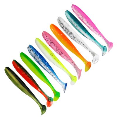 China GASTORNI New 50Pcs 5.5cm 7cm 9cm 22Colors T Tail Soft Plastic Lure Worm Plastic Swimbait Fishing Bait PVC Plastic Realistic Artificial Silicon for sale