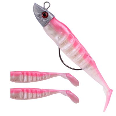 China Lead+PVC GASTORNI Fishing Lure Lead Building 90mm Soft Head 15g Fish Swim Bait T-tail Fishing Lures for sale