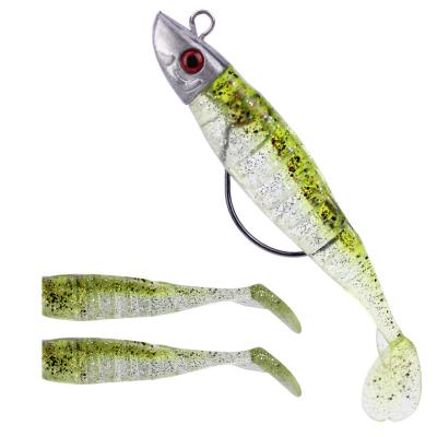 China Lead+PVC GASTORNI Factory Custom Shad Artificial Worm T Tail Fishing Lure Swim Bulk Plastics Lead Jig Soft Groundbaits for sale