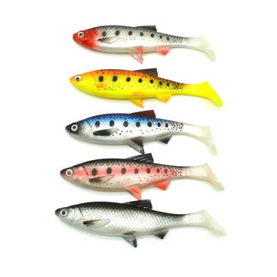 China GASTORNI Realistic Hot Sale 15cm 36g Minnowz TPR Plastics Lure Primer Paddle Soft Tail Soft Lures for sale