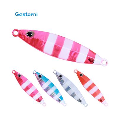 China GASTORNI luminous metal jig 40g 60g 80g 100g 120g lead casting long fishing lure metal jig sinking lure for sale