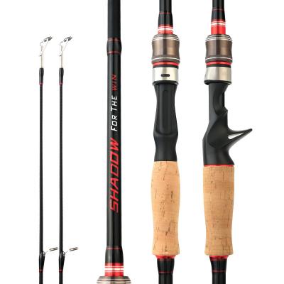 China Carbon 1.8m 2.1m 2.4m 2 Spinning Casting Fishing Rod Slow Baitcasting Rod Carbon Fiber Baitcasting Fishing Rod Trout ML Section Carp PESCA for sale