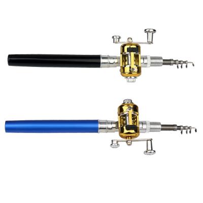 China New Portable Pocket Mini Fishing Rod Pole Pen Telescopic Waist GASTORNI Fishing Rod With Reel for sale