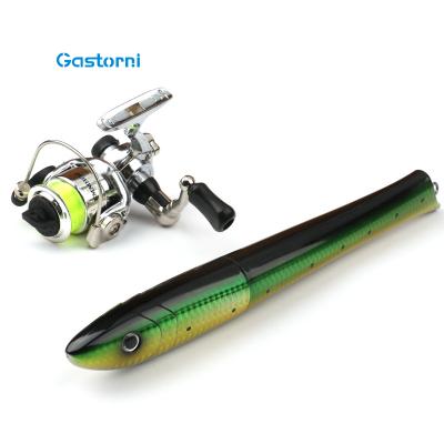 China Portable Size GASTORNI Mini Fishing Kit Children Easy Carry Telescopic Fishing Combo Fishing Rod And Reel Set for sale