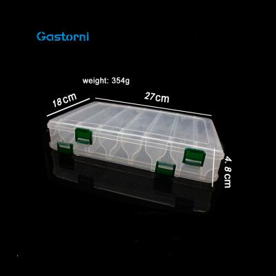 China GASTORNI High Strength Double Sided 14 Compartments Plastic Fish Hooks Baits Lure Box Custom Reversible Storage Case Fishing Tackle Box for sale