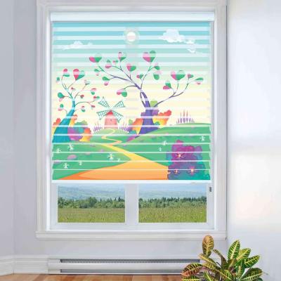 China CLASSIC 3d Printing Fabric Waterproof Window Roll Shades Blind Thermal Insulate for sale