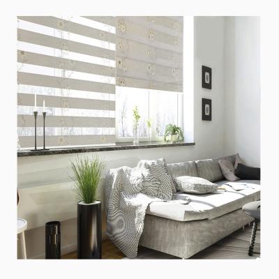 China The Blind Shade Waterproof Custom Stylish Zebra Design Double Rainbow For Home Decoration for sale