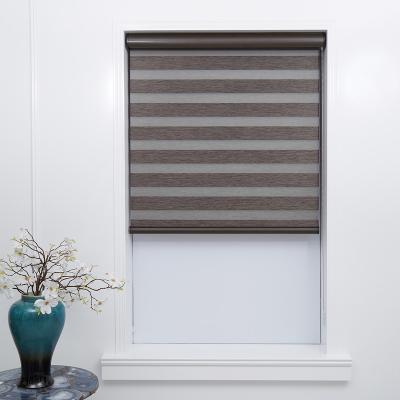 China 2 Layers Custom Design Zebra Fabric Window Shade Window Shades For New Collection for sale