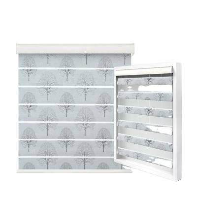 China New Design Waterproof Jacquard Peacock Blinds Automatic Roller Shade Australia Zebra Smart Roller Blinds for sale