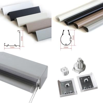 China Best Selling Square Insert Type Zebra Blinds Accessories For Roller Blinds With Top Cassette And Bottom Rail for sale