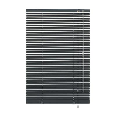 China Pure Black Sun Shade Ply Blinds Aluminum Venetian Window Blinds For Home Decoration for sale