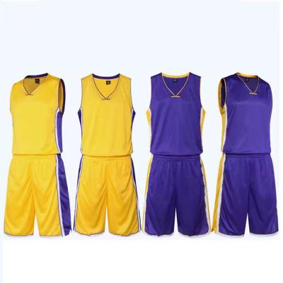 China New Smooth Breathable Elastic Basketball Tank Tops Design 2019 Basketball Uniforms for sale