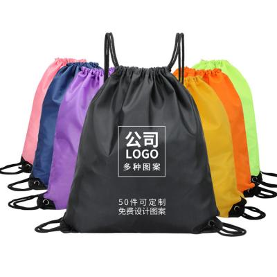 China Custom Eco-Friendly Reusable Nylon String Backpack Drawstring Bag Backpack Travel Bag for sale