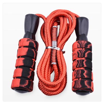 China Plastic Fitness Fat Loss Weight Loss Double-Bearing Load-bearing Skipping Rope Sponge Handle Burning Jump Rope for sale