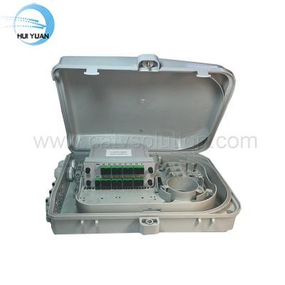 China FTTH FTTB FTTX Network 24 FTTH Left End Box With 1X16 PLC Splitter Fiber Optic Distribution Box for sale