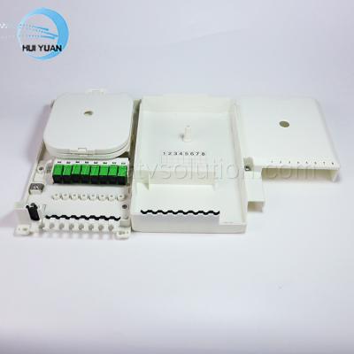 China FTTH FTTB FTTX Network 8 Core Fiber Optic Distribution Box With PLC 1X8 Splitter FTTH Terminal Box for sale