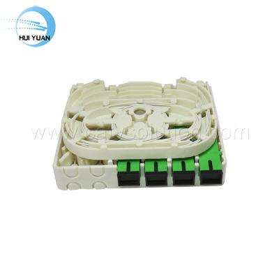 China FTTH FTTB FTTX Mini FTTH Network Terminal Box 4 Core Plastic Fiber Optic Patch Panel With Adapter PLC for sale