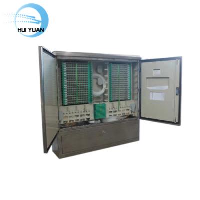 China FTTH FTTB FTTX Network 576 Core Fiber Optic Outdoor Distribution Cabinet With Splice Module Stainless Steel 304 for sale