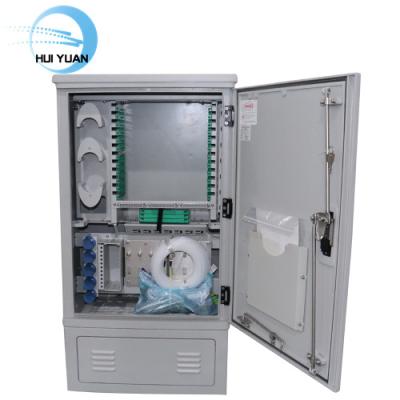 China FTTH FTTB FTTX Network 144 Core Fiber Optic Outdoor Distribution Cabinet With Splice Module For Splitter for sale