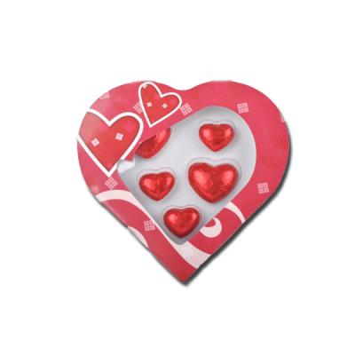 China 28g Valentine's Day Gift Sweet Milk Chocolate Heart Shape Crunchy Dark Chocolate Ball for sale