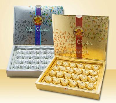 China 24 Squares Shape Luxury Gift Box Chocolate And Milky Chocolate BALL for sale