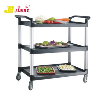 China OEM Classic Plastic Board Heavy Duty Factory Price Kitchen Food Drink Serving Cart Trolley With Wheel for sale