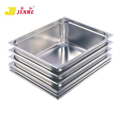 China EU/US/PC/Non-stick/Perforated Restaurant Hotel JINHE All Size Stainless Steel Catering Equipment 1/1 GN Pan With Handle for sale