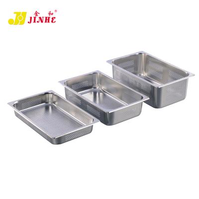 China EU/US/PC/Non-stick/Perforated JINHE Kitchen GN 1/1 Pans Hotel 1/2 1/2 1/3 Container Food Serving Pan For Food for sale