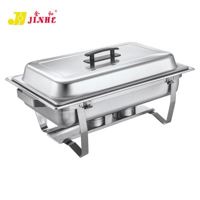 China Wholesale JINHE Hotel Restaurant Nonstick Metal Dish Chafing Dish High Quality for sale