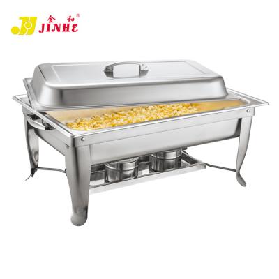 China JINHE Banquet Event Non-Stick Buffet Event Catering Luxury Gold Chafing Dish Set For Wedding for sale