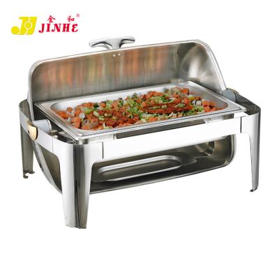 China Various JINHE Dishes Canton Chafing Dish Buffet Set Non-stick Economic Revolving Food Warmer for sale