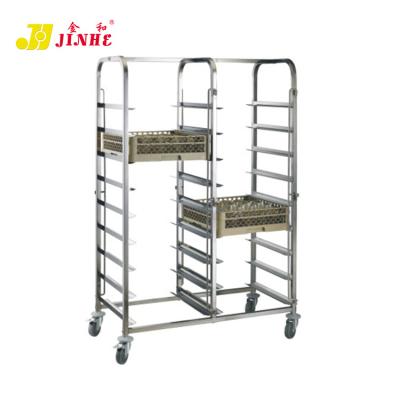 China JINHE Classic Metal Mobile Small Food Cart Mini Serving Cart With Wheels for sale