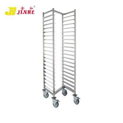 China JINHE GN Classic Portable Stainless Steel Bakery Pan Metal Tray Trolley Removable Rack for sale