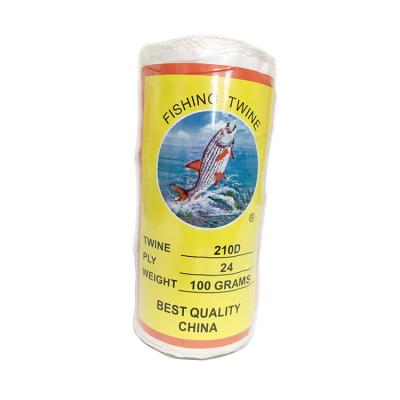 China Hot Selling High Tenacity Tops Manufacturers White Color 100G Polyester Fishing Twine for sale