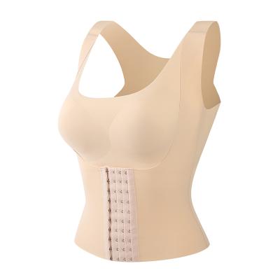 China Breathable Women Relieve Front Closure Shapers Use Adjustable Hooks Slimming Corset Shapers Schokbestendigbra For Women for sale