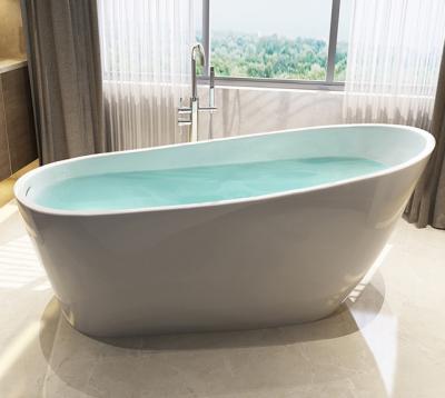 China cUPC acrylic freestanding bathtub with seamless design FRP reinforcement line overflow for sale