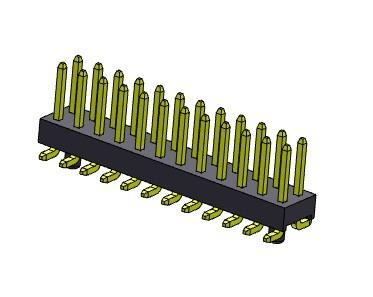 중국 Pin Header Connector 2.54mm Dual Rows SMT TYPE 2*2PIN To 2*40PIN H=2.54MM 판매용