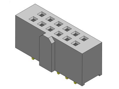 China Dual Row Dip TYPE 2.54 Mm Pitch Female Header 2*2PIN To 2*40PIN for sale